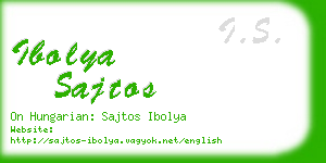 ibolya sajtos business card